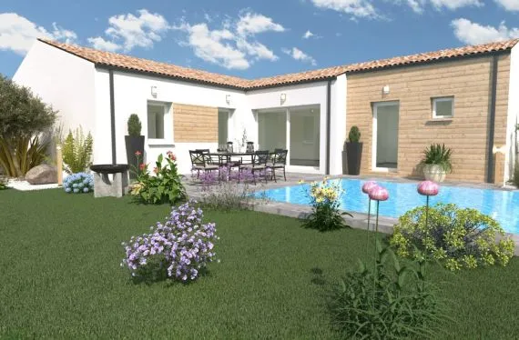 Photo maison 90 m² sur terrain 300 m²