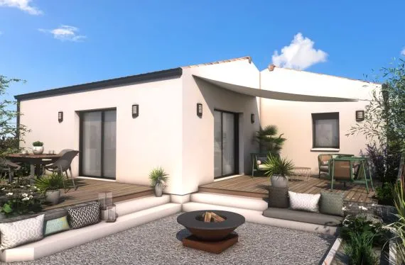 Photo maison 80 m² sur terrain 730 m²